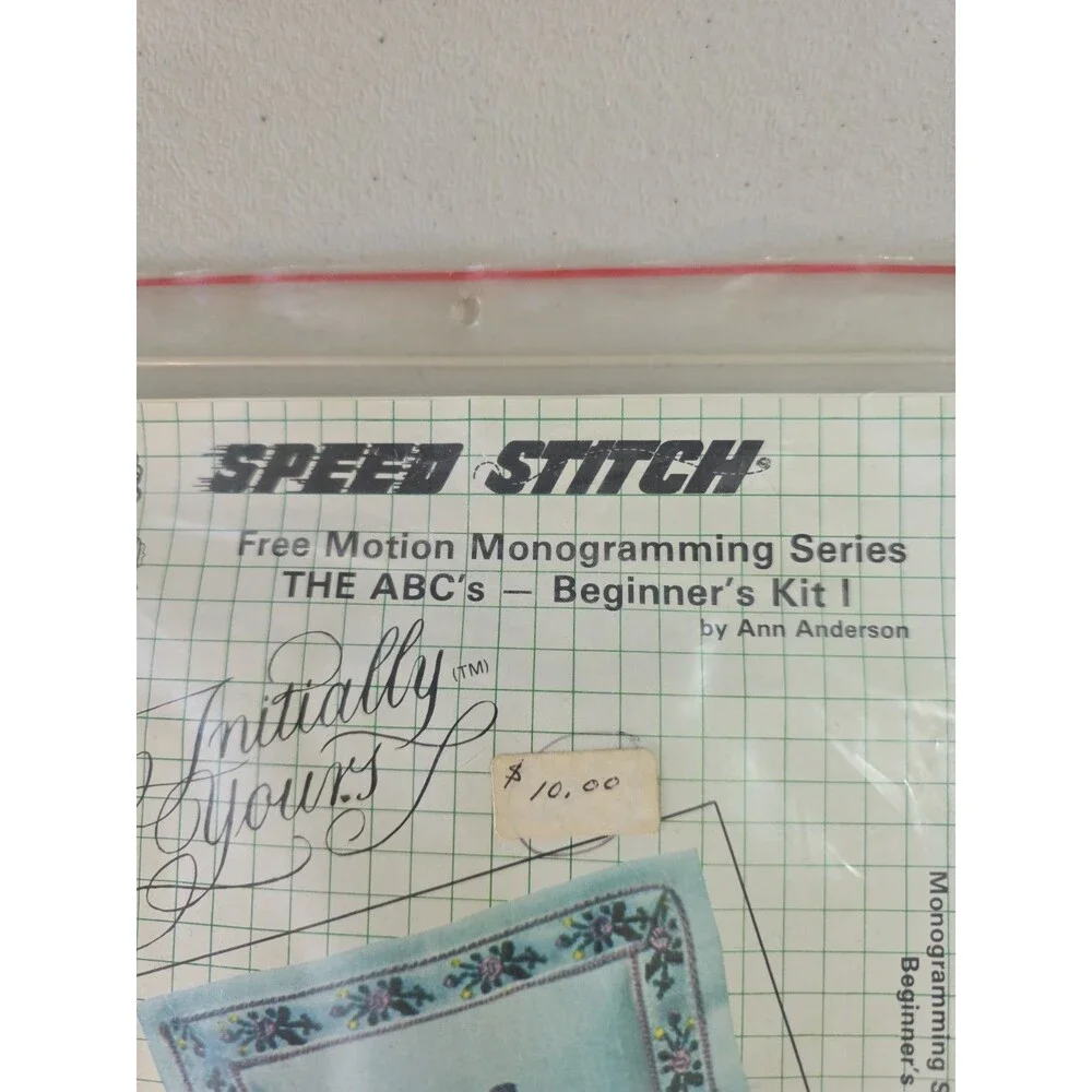 Initially Yours™ Speed Stitch Free Motion Monogramming Kit # 400 w/Towel & More